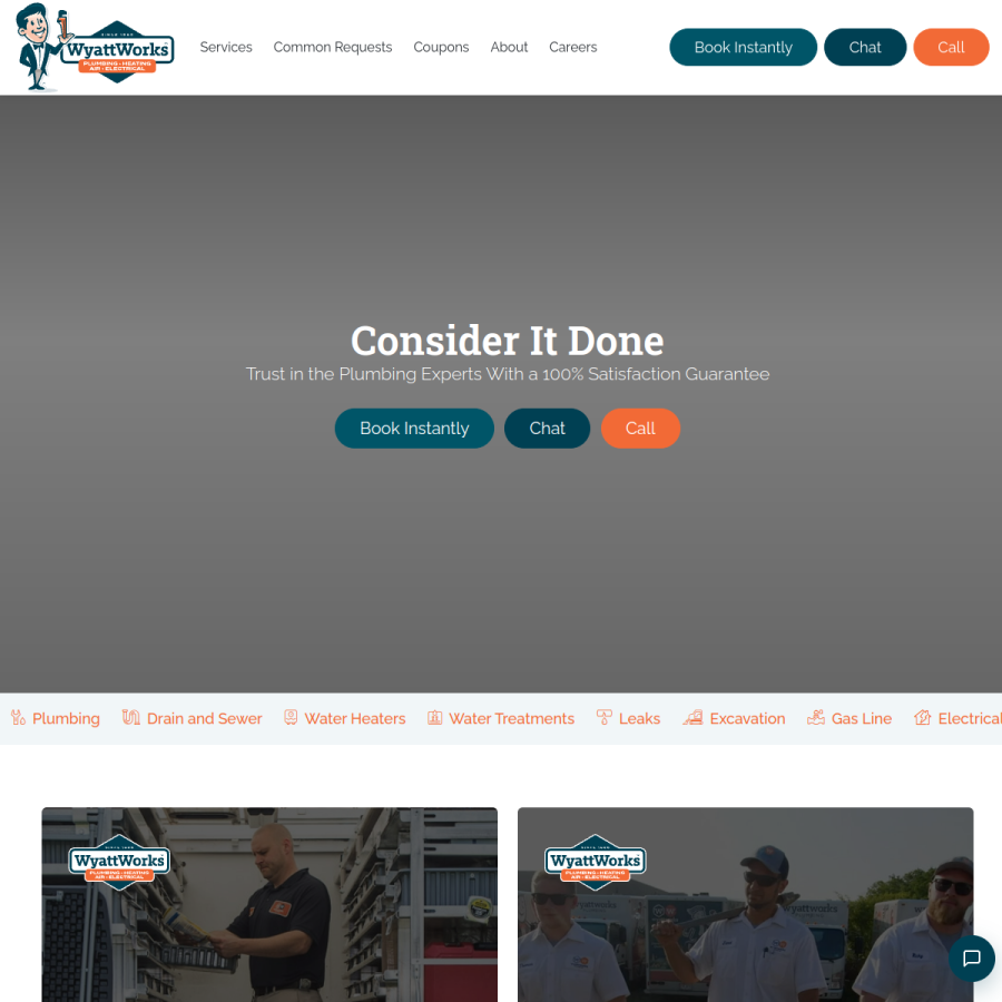wyattworks.com homepage screenshot