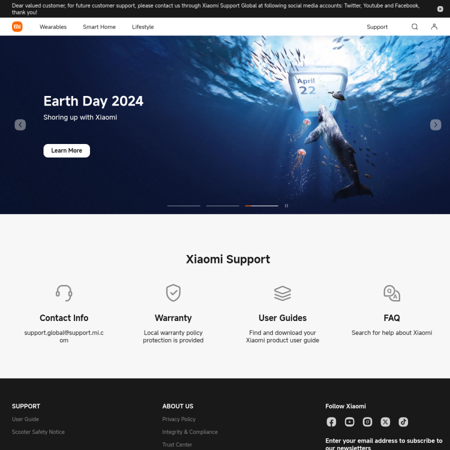 xiaomi.com homepage screenshot