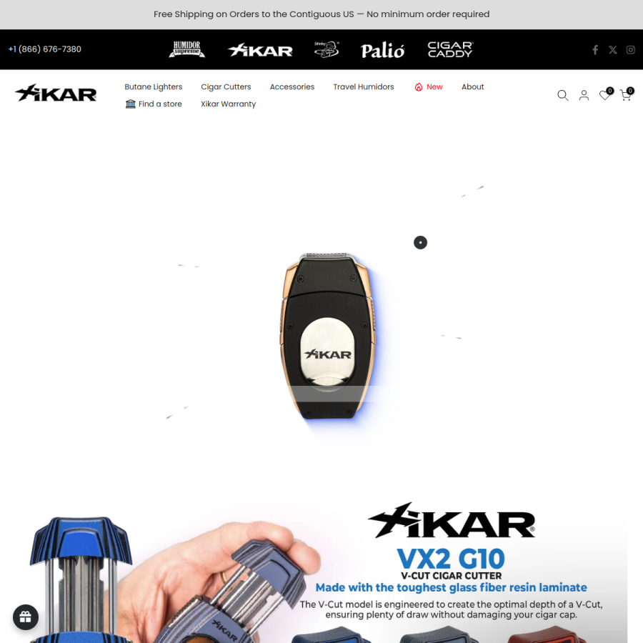 xikar.com homepage screenshot