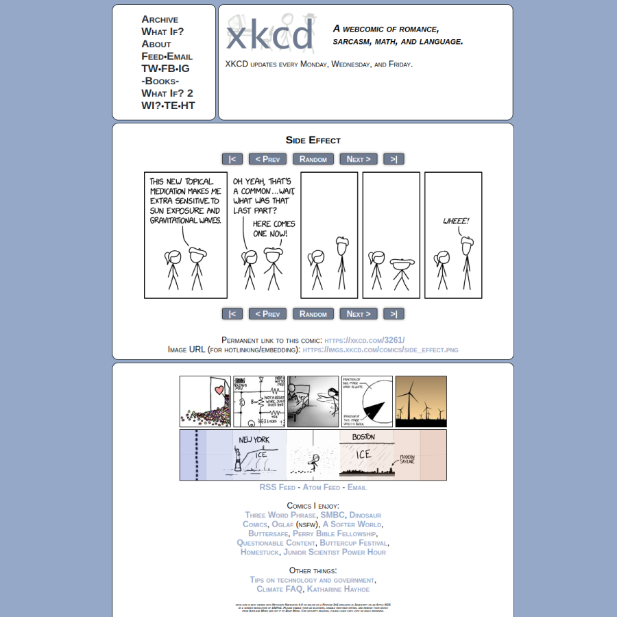 xkcd.com homepage screenshot