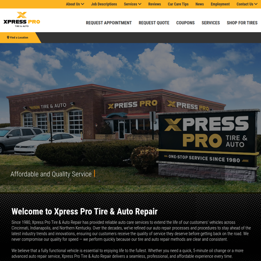 xpresspro.com homepage screenshot