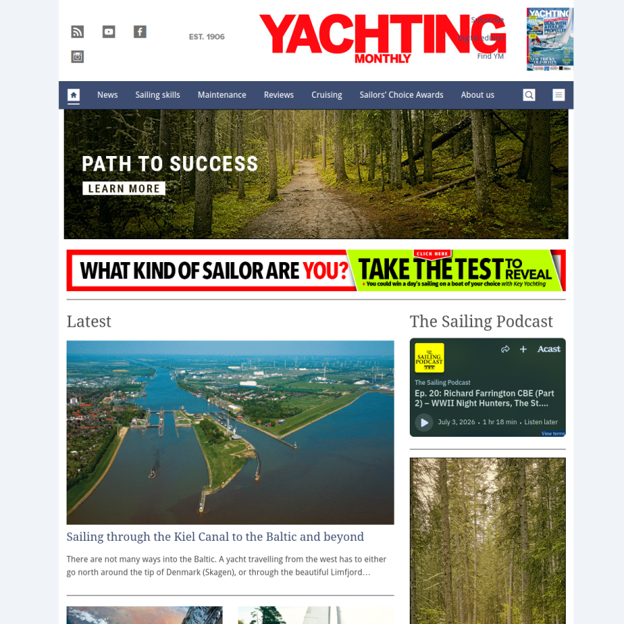 yachtingmonthly.com homepage screenshot