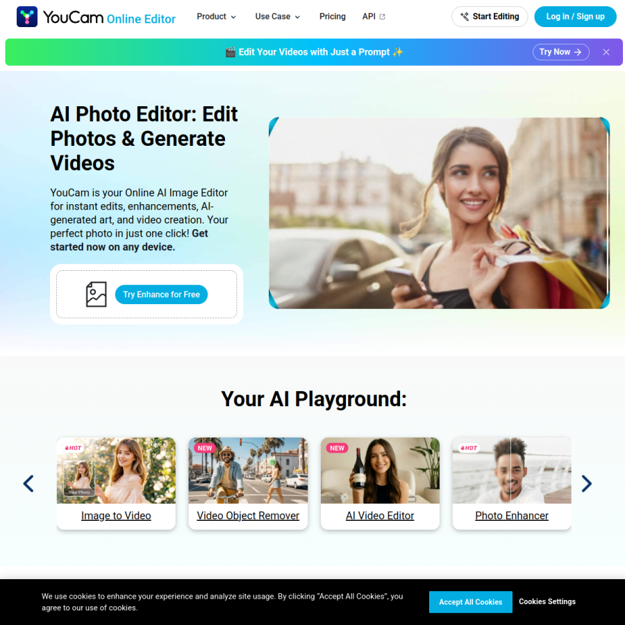 yce.perfectcorp.com homepage screenshot