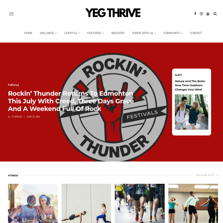 yegthrive.ca homepage screenshot
