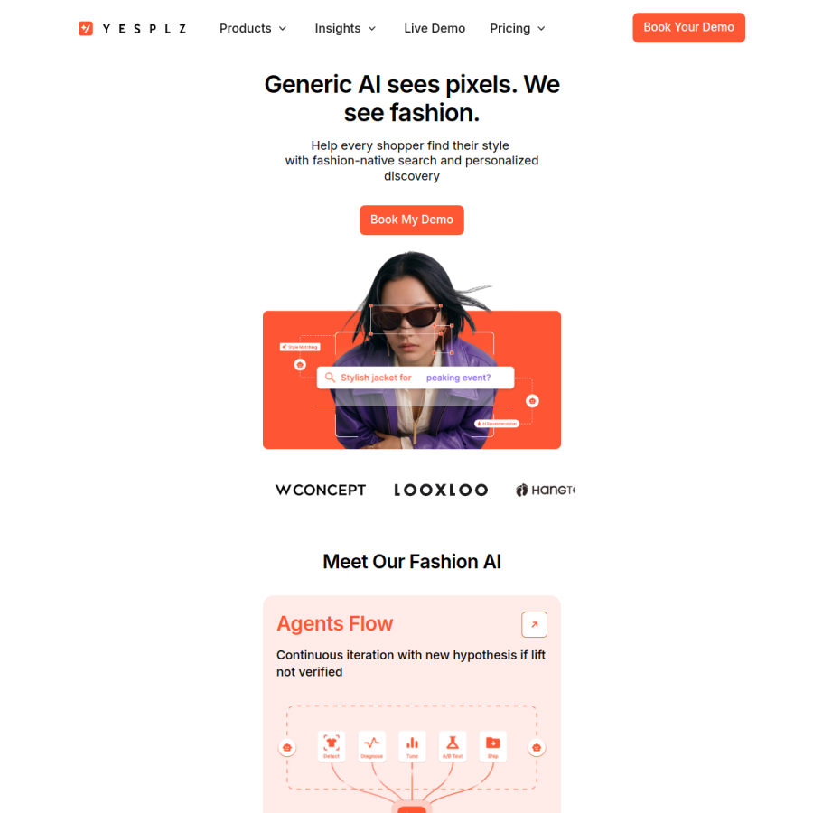 yesplz.ai homepage screenshot