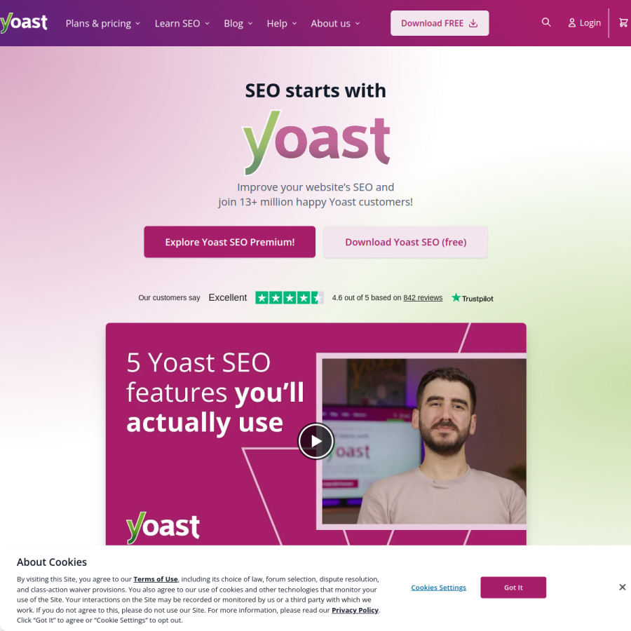 yoast.com homepage screenshot