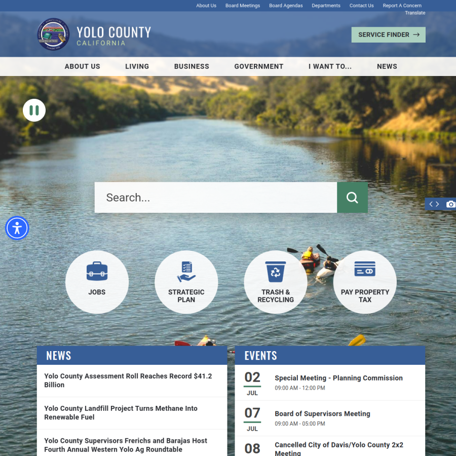 yolocounty.org homepage screenshot