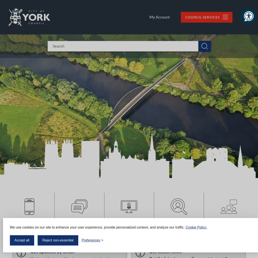 york.gov.uk homepage screenshot
