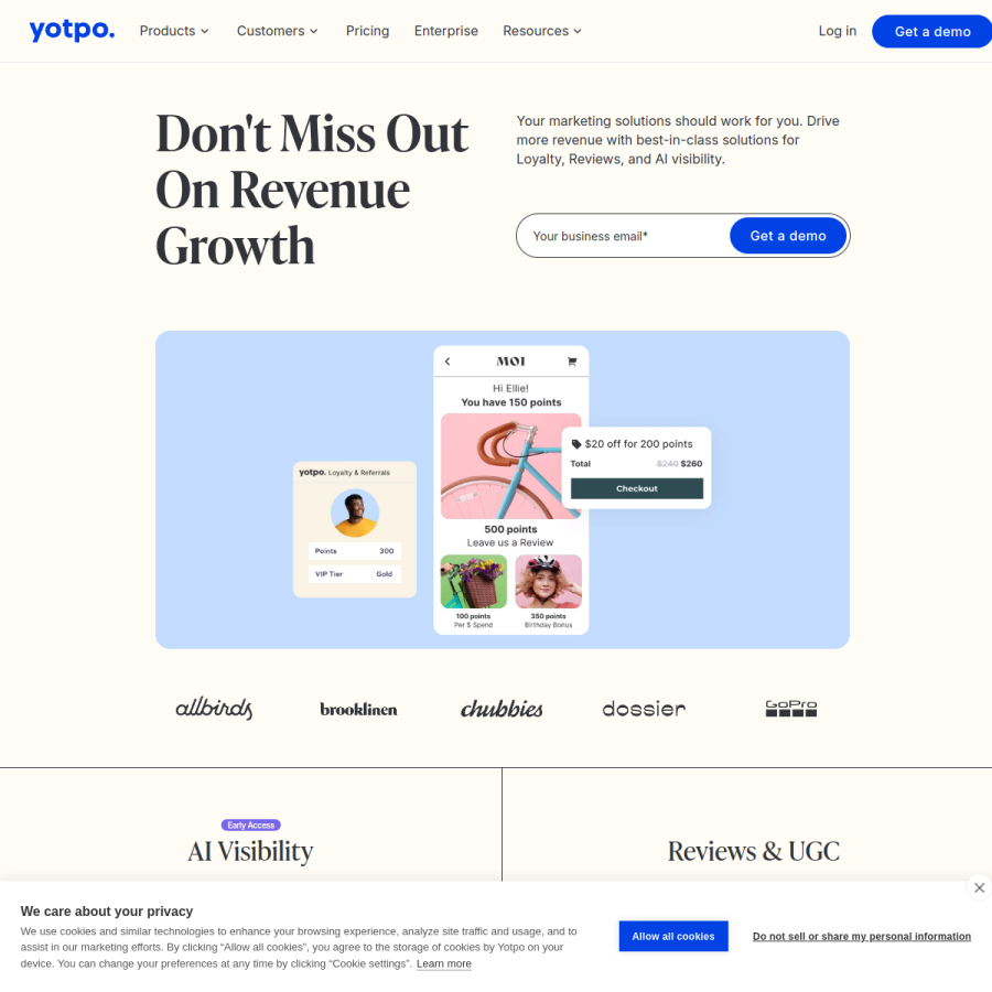 yotpo.com homepage screenshot