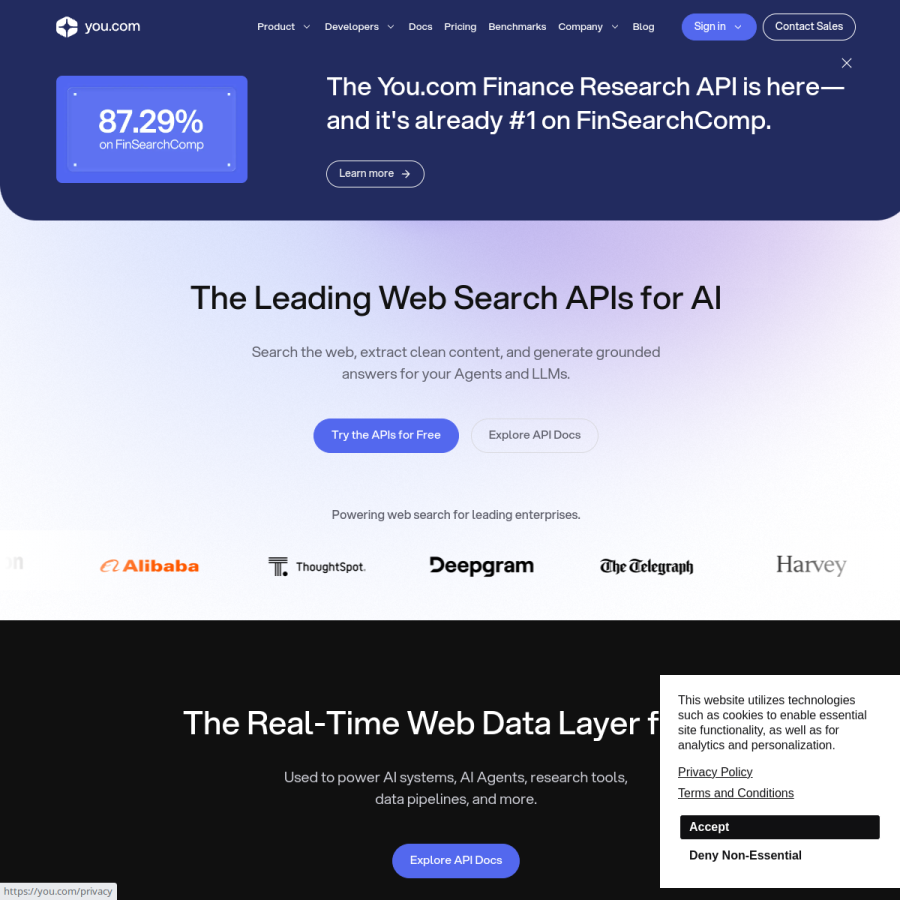 you.com homepage screenshot