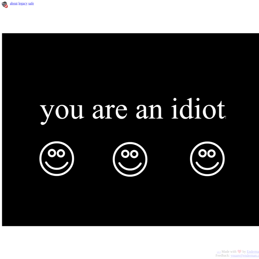 youareanidiot.cc homepage screenshot