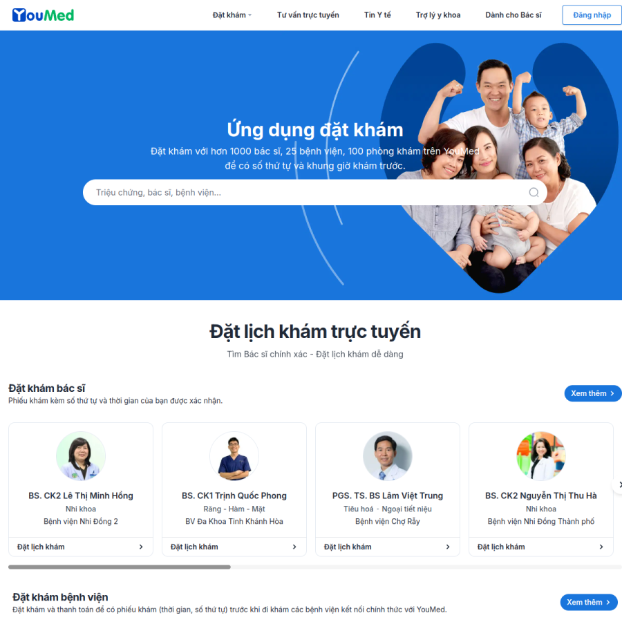 youmed.vn homepage screenshot
