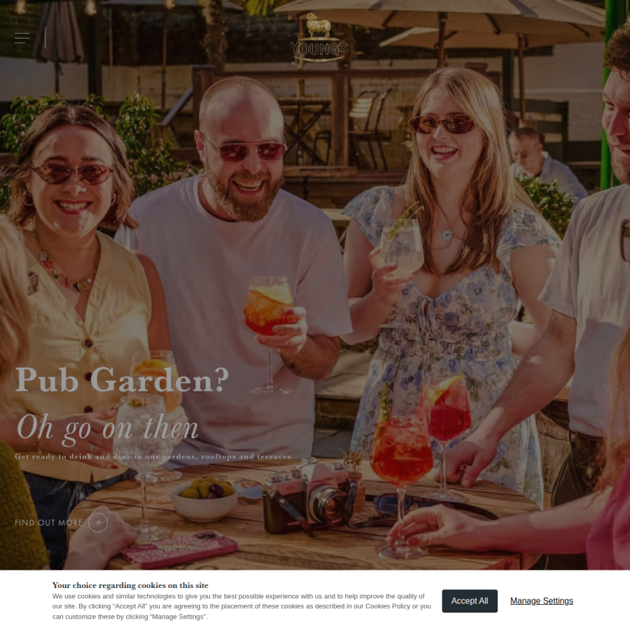 youngs.co.uk homepage screenshot
