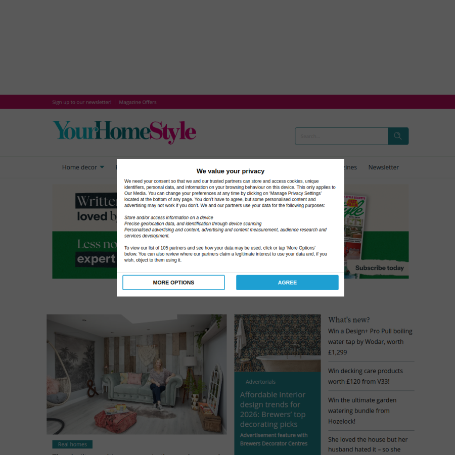yourhomestyle.uk homepage screenshot