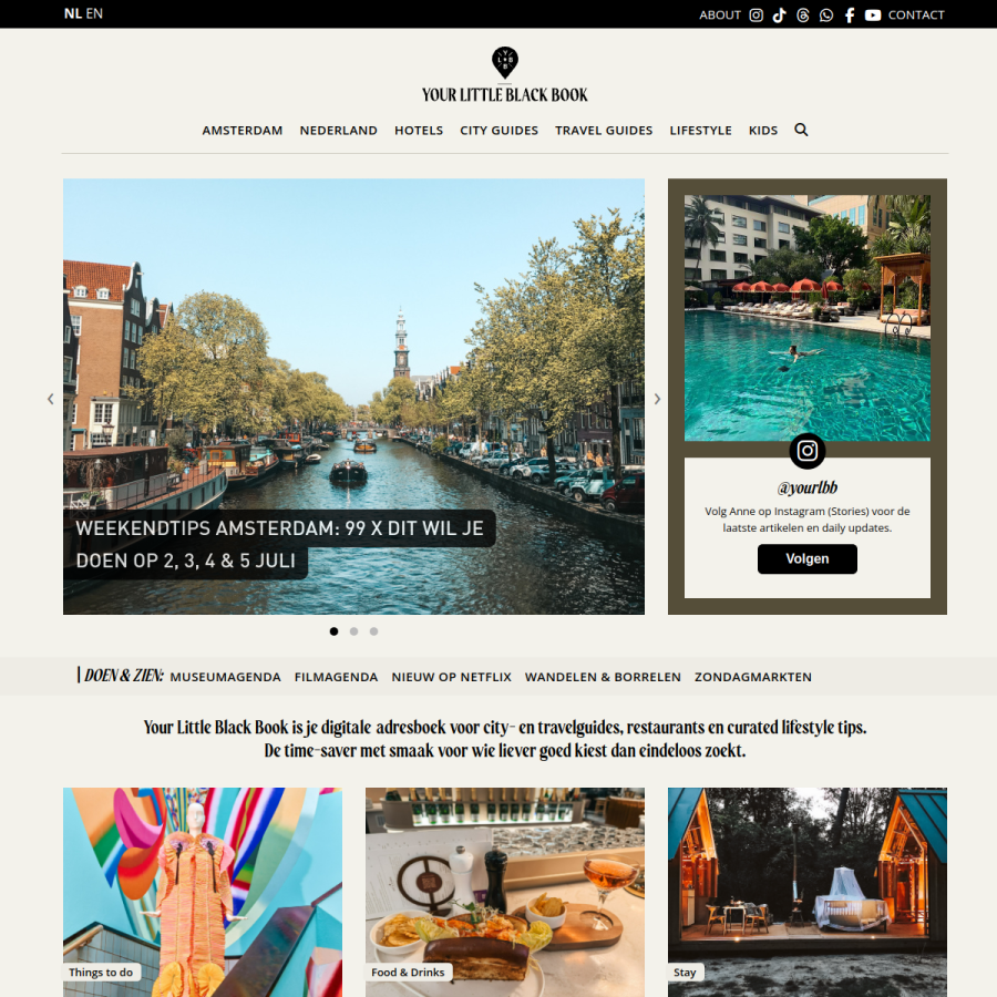 yourlittleblackbook.me homepage screenshot