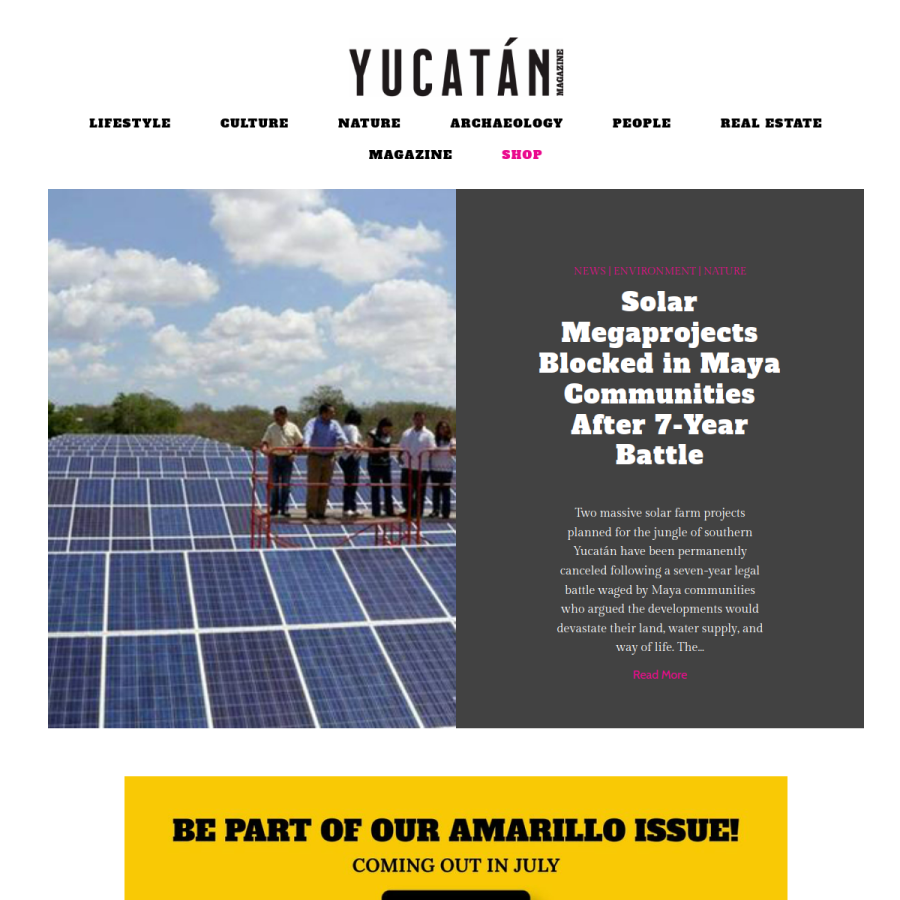yucatanmagazine.com homepage screenshot