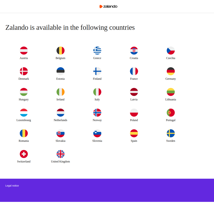 zalando.com homepage screenshot