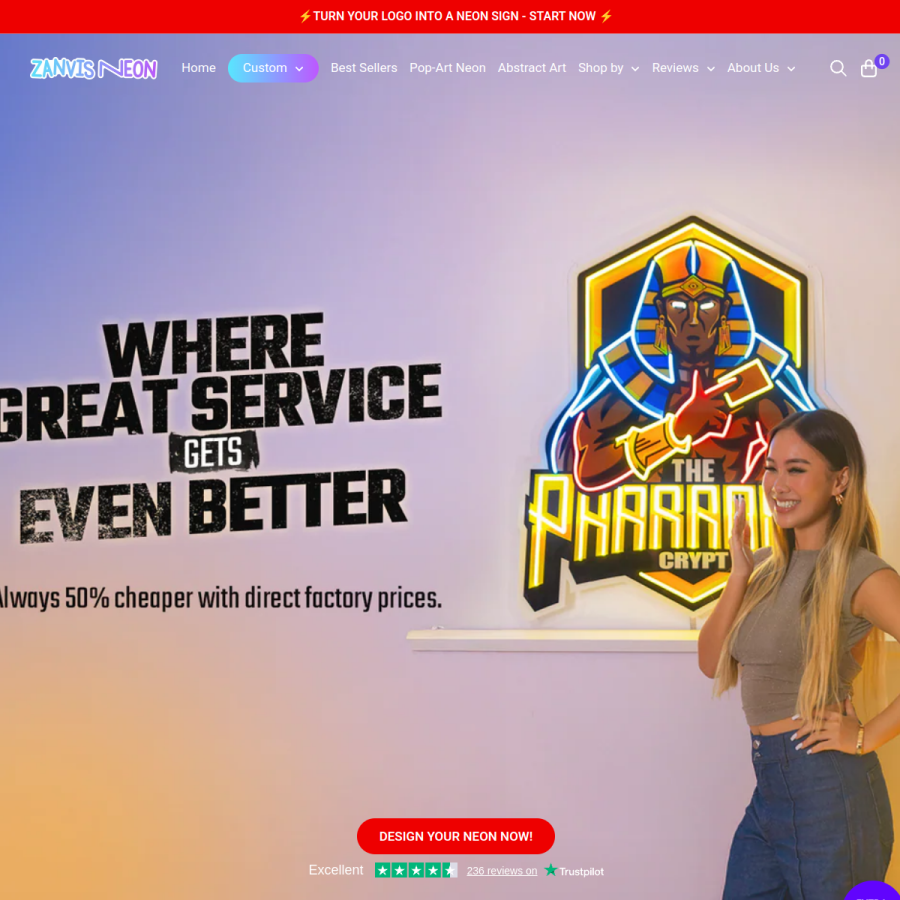 zanvis.com homepage screenshot