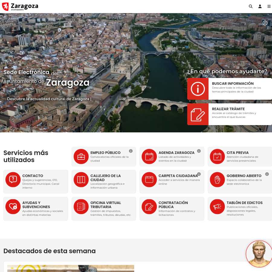 zaragoza.es homepage screenshot