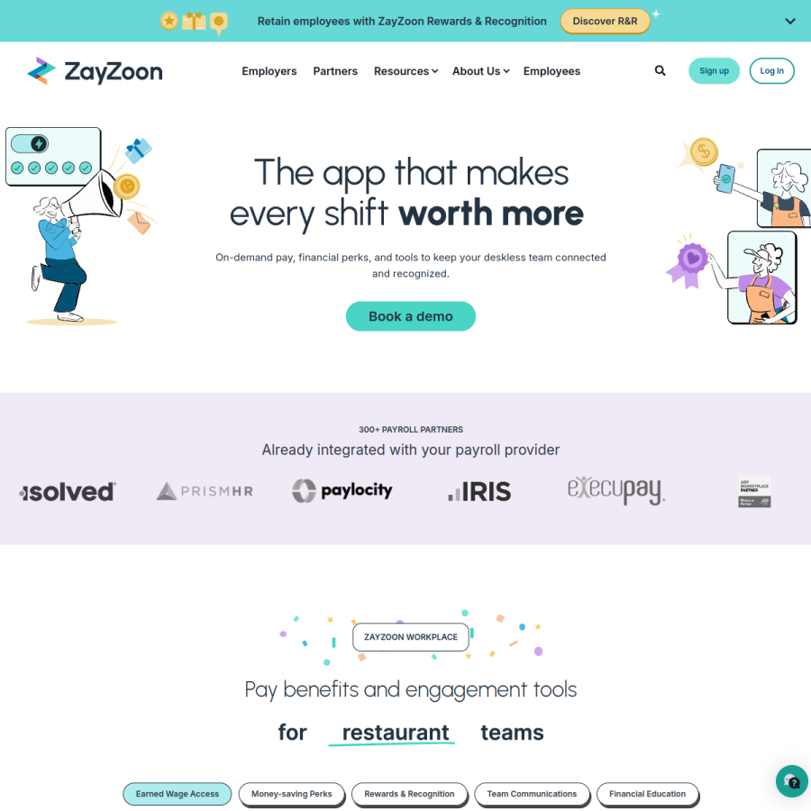 zayzoon.com homepage screenshot