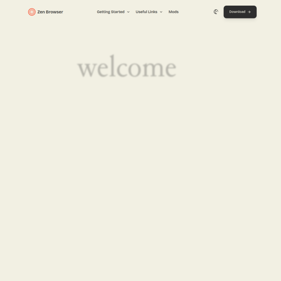 zen-browser.app homepage screenshot