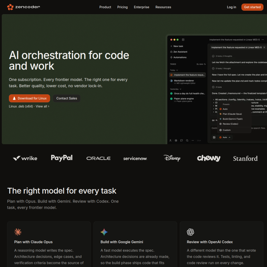 zencoder.ai homepage screenshot