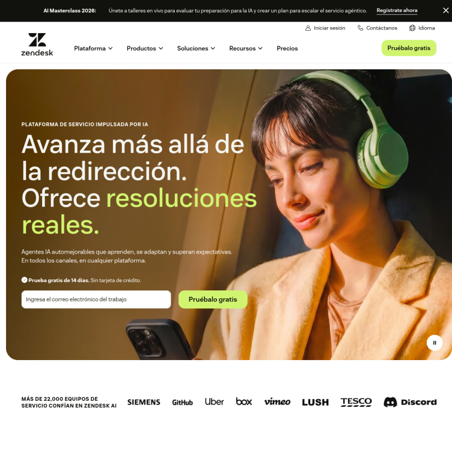 zendesk.com.mx homepage screenshot