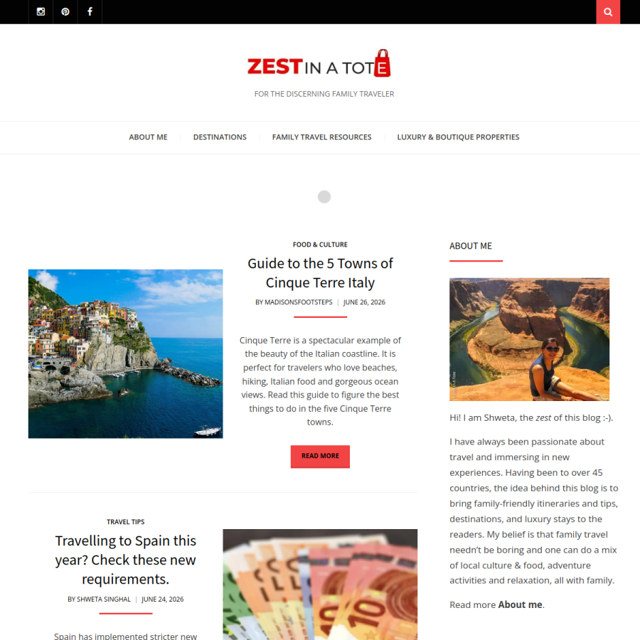 zestinatote.com homepage screenshot