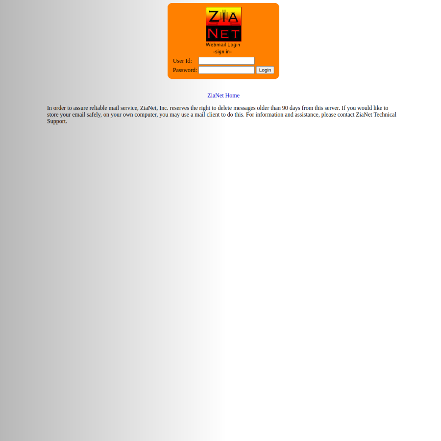 zianet.com homepage screenshot