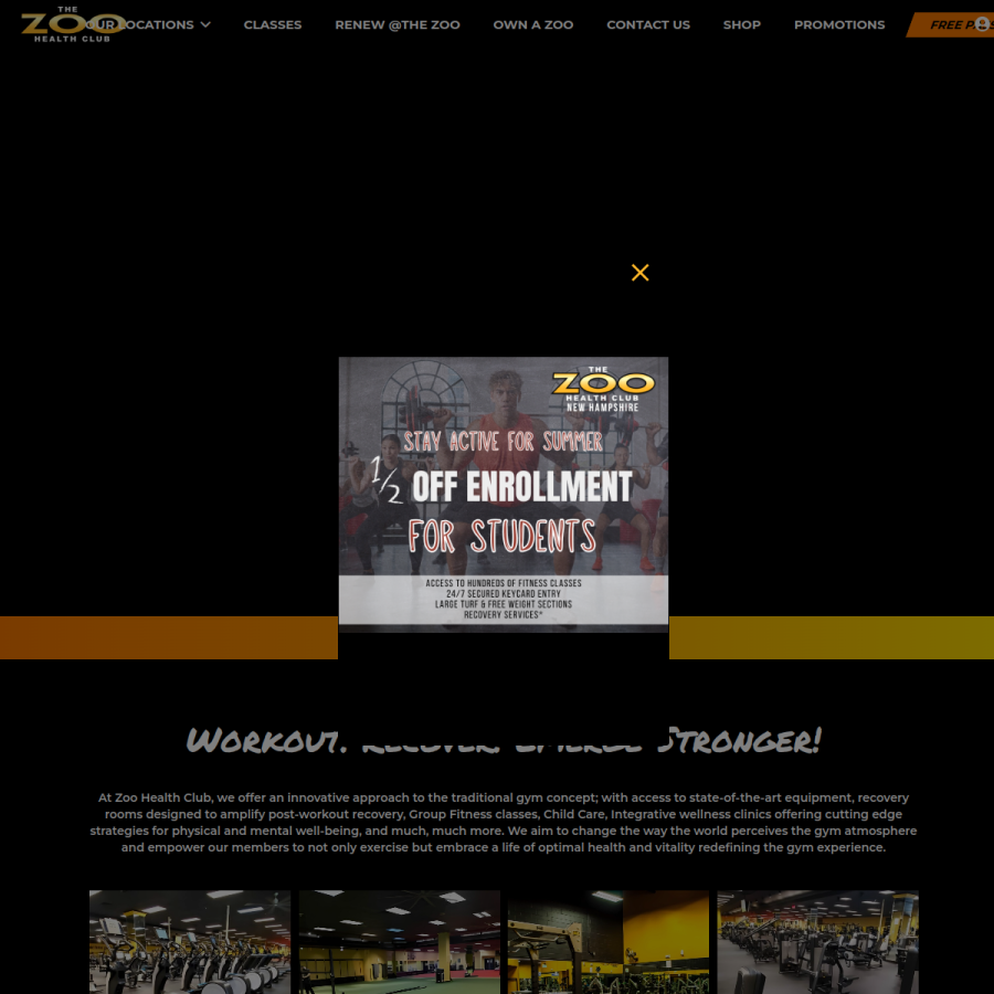 zoogymnh.com homepage screenshot
