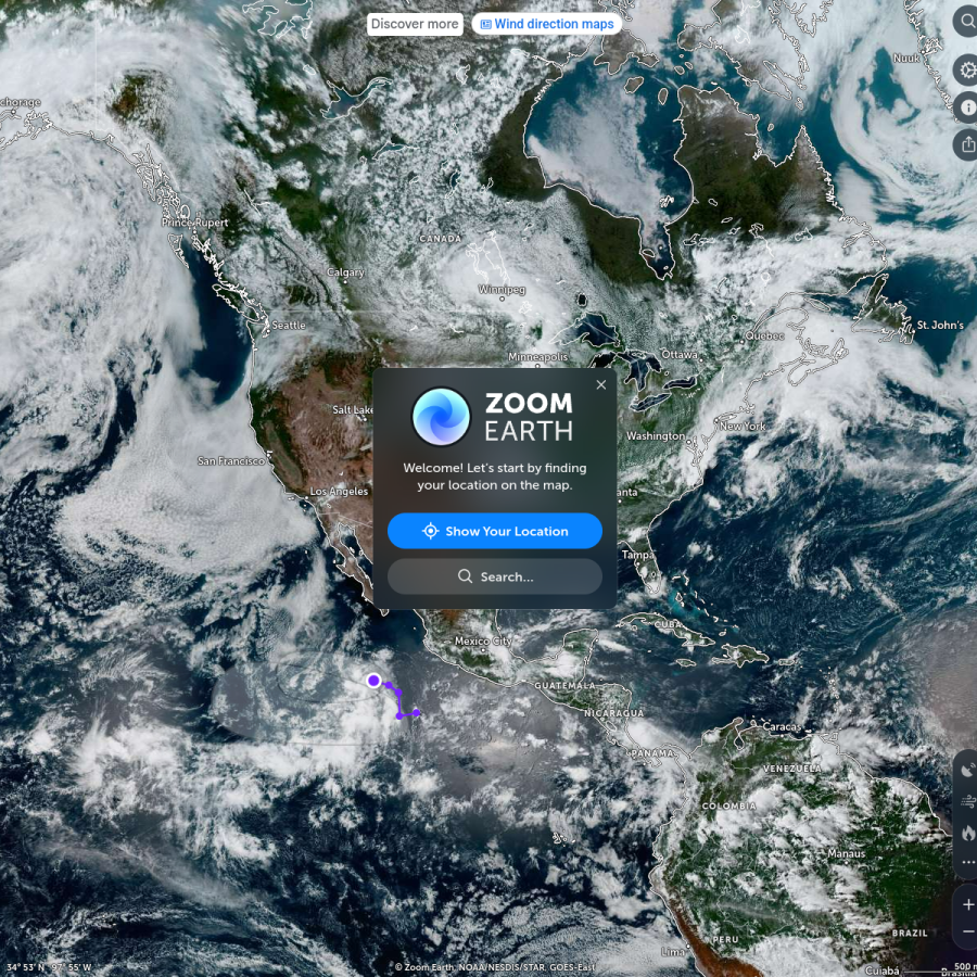 zoom.earth homepage screenshot