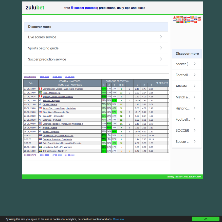 zulubet.com homepage screenshot