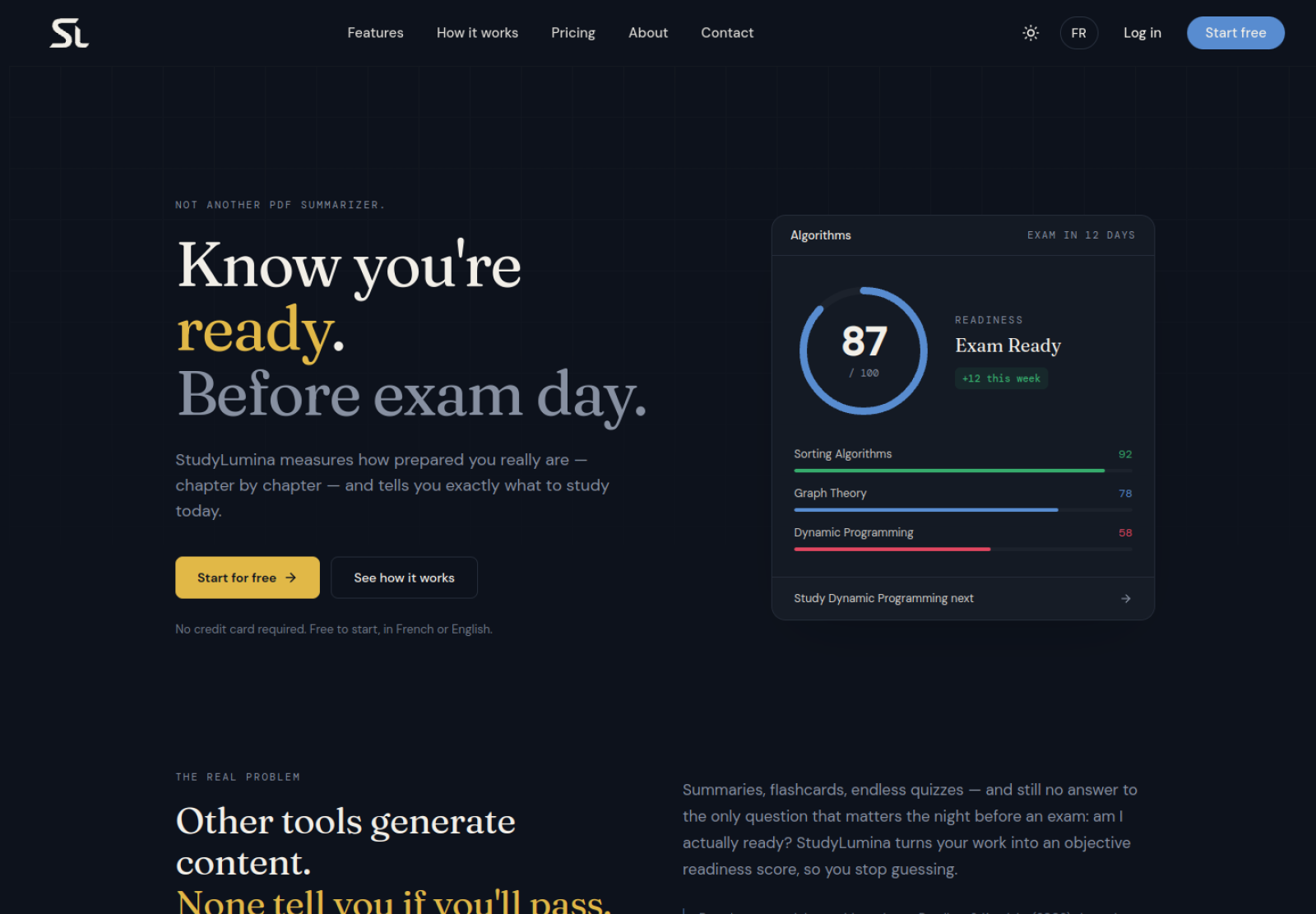 Capture StudyLumina : préparation par chapitre