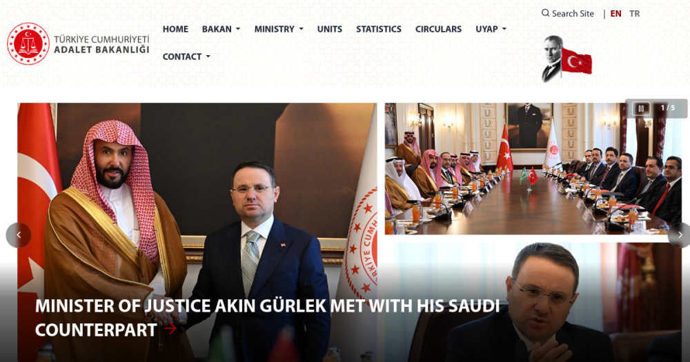 Adalet Bakanlığı — website preview
