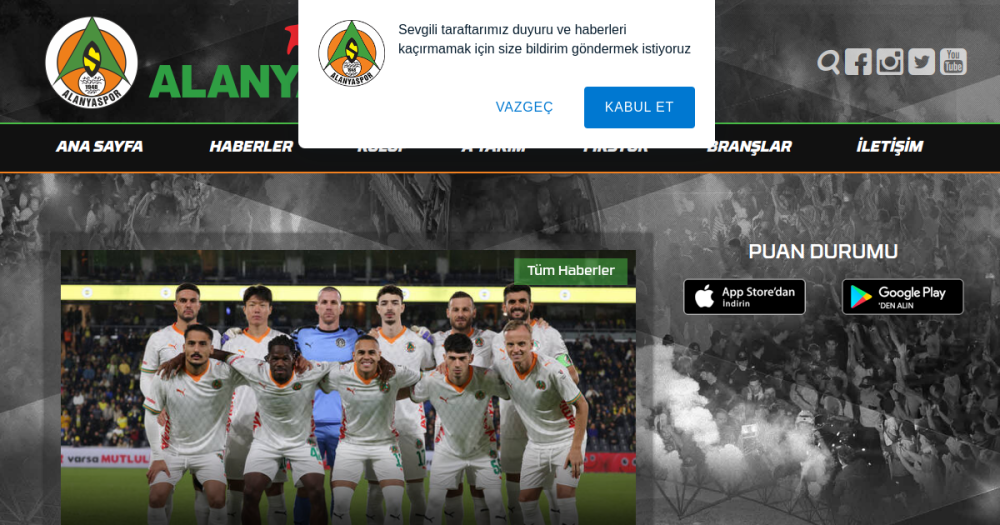 Alanyaspor — web sitesi önizlemesi