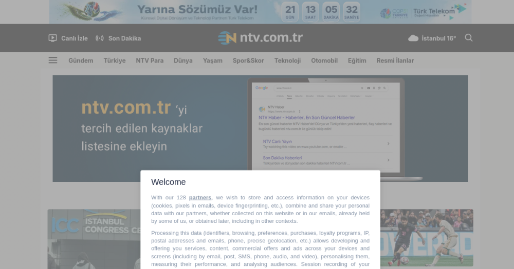 NTV — web sitesi önizlemesi