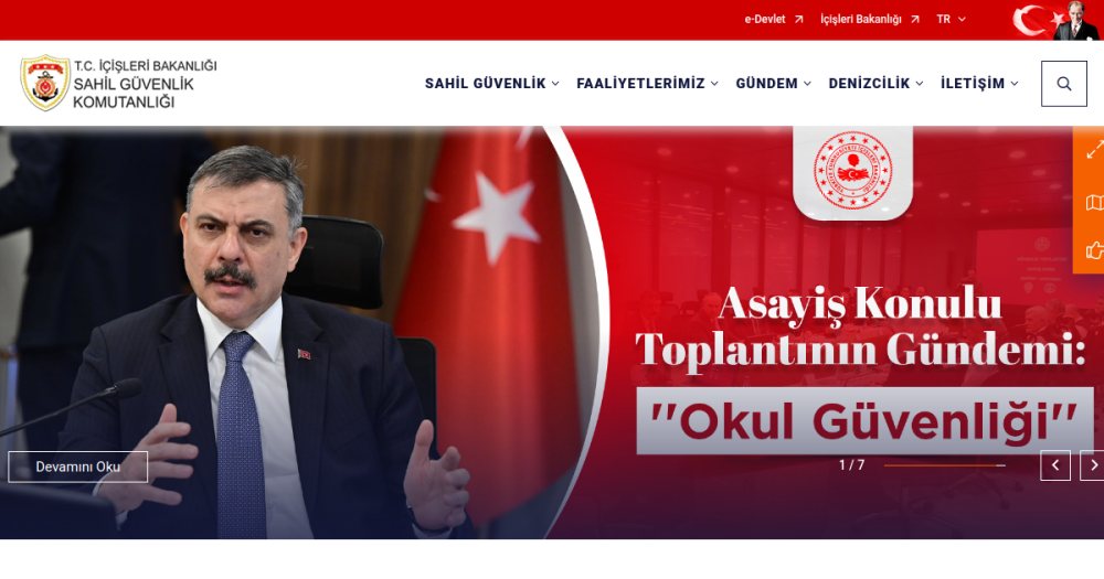 Sahil Güvenlik Komutanlığı — website preview