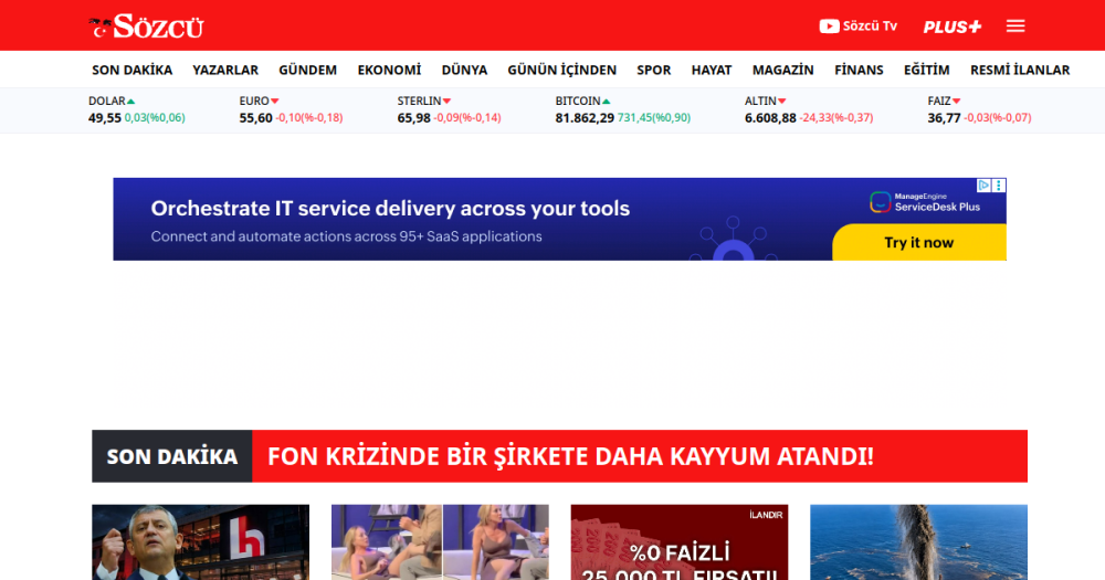 Sözcü — website preview