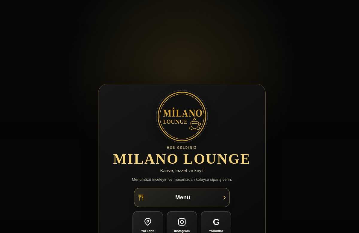 Milano Lounge Cafe web tasarım projesi
