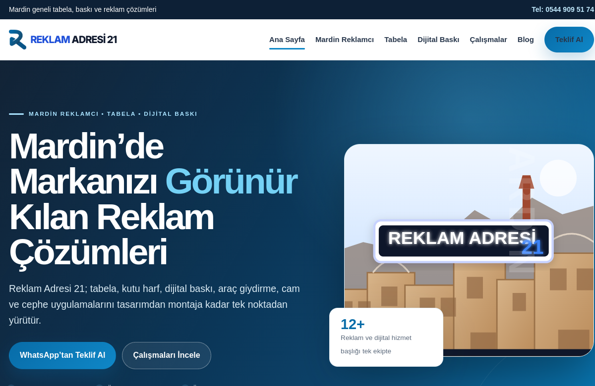 Reklam Adresi 21 web tasarım projesi