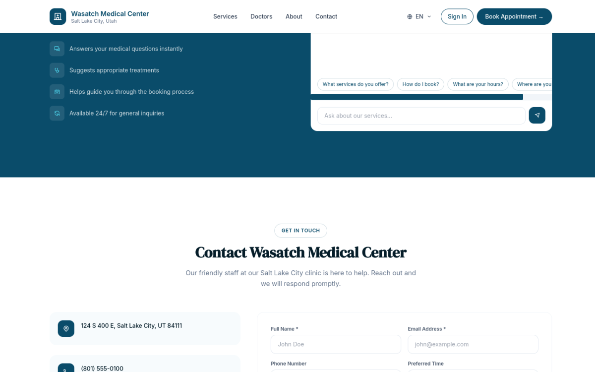 Medical Website Concept — Healthcare