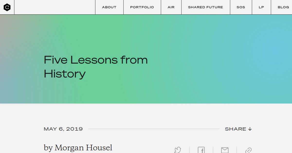 Five Lessons from History · Collab Fund