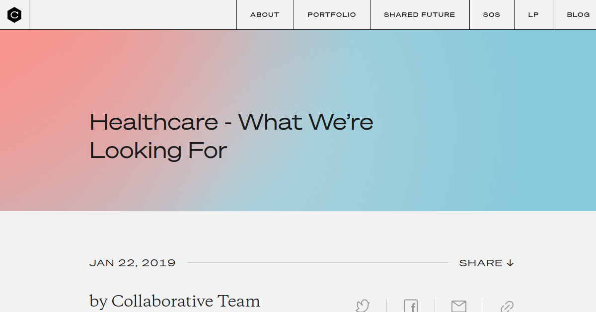 Thumbnail of Healthcare - What We’re Looking For