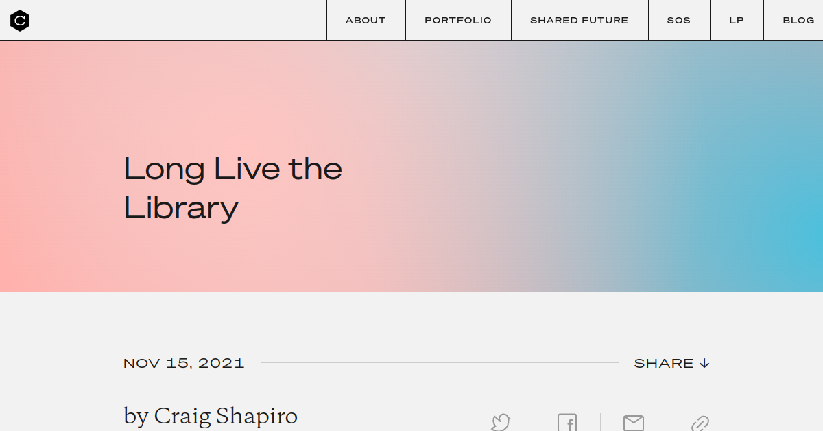 Thumbnail of Long Live the Library