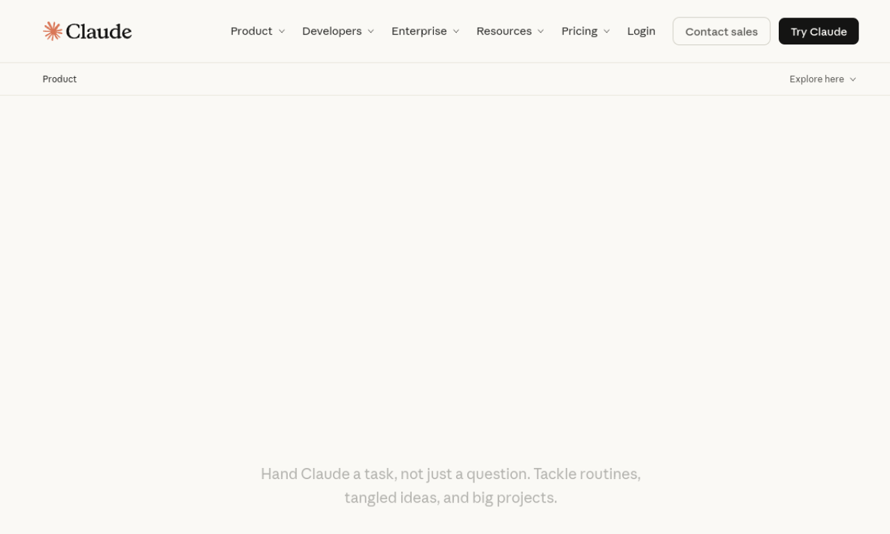 Claude — web sitesi önizlemesi
