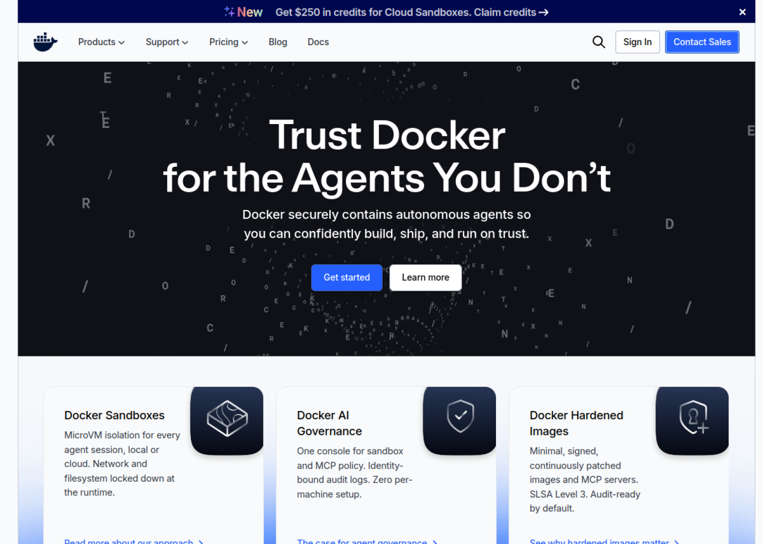 docker.com web sitesi önizlemesi