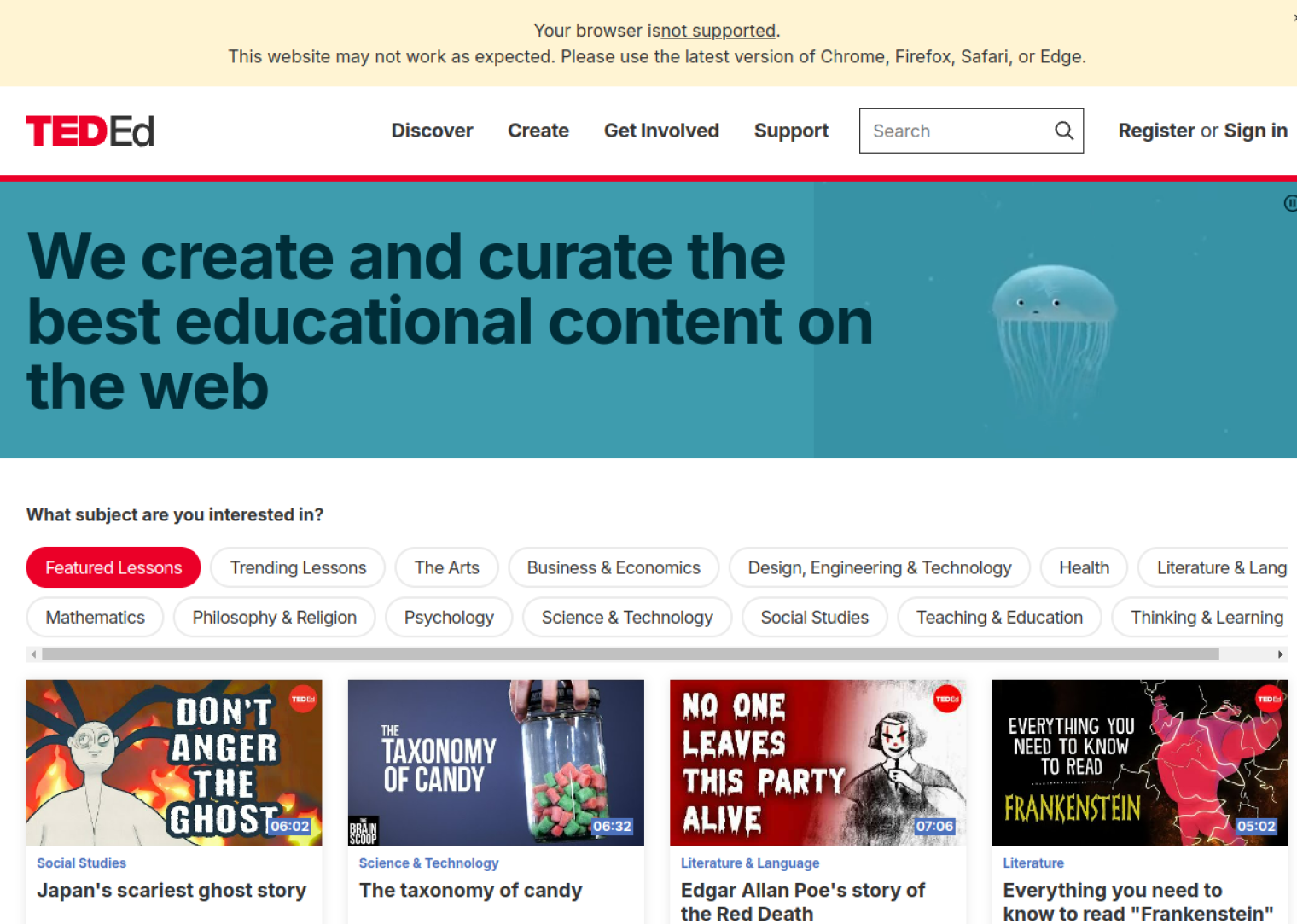 ed.ted.com web sitesi önizlemesi