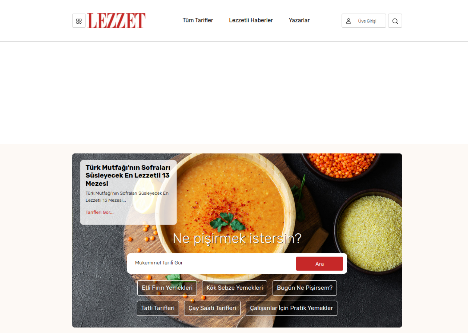 lezzet.com.tr website preview