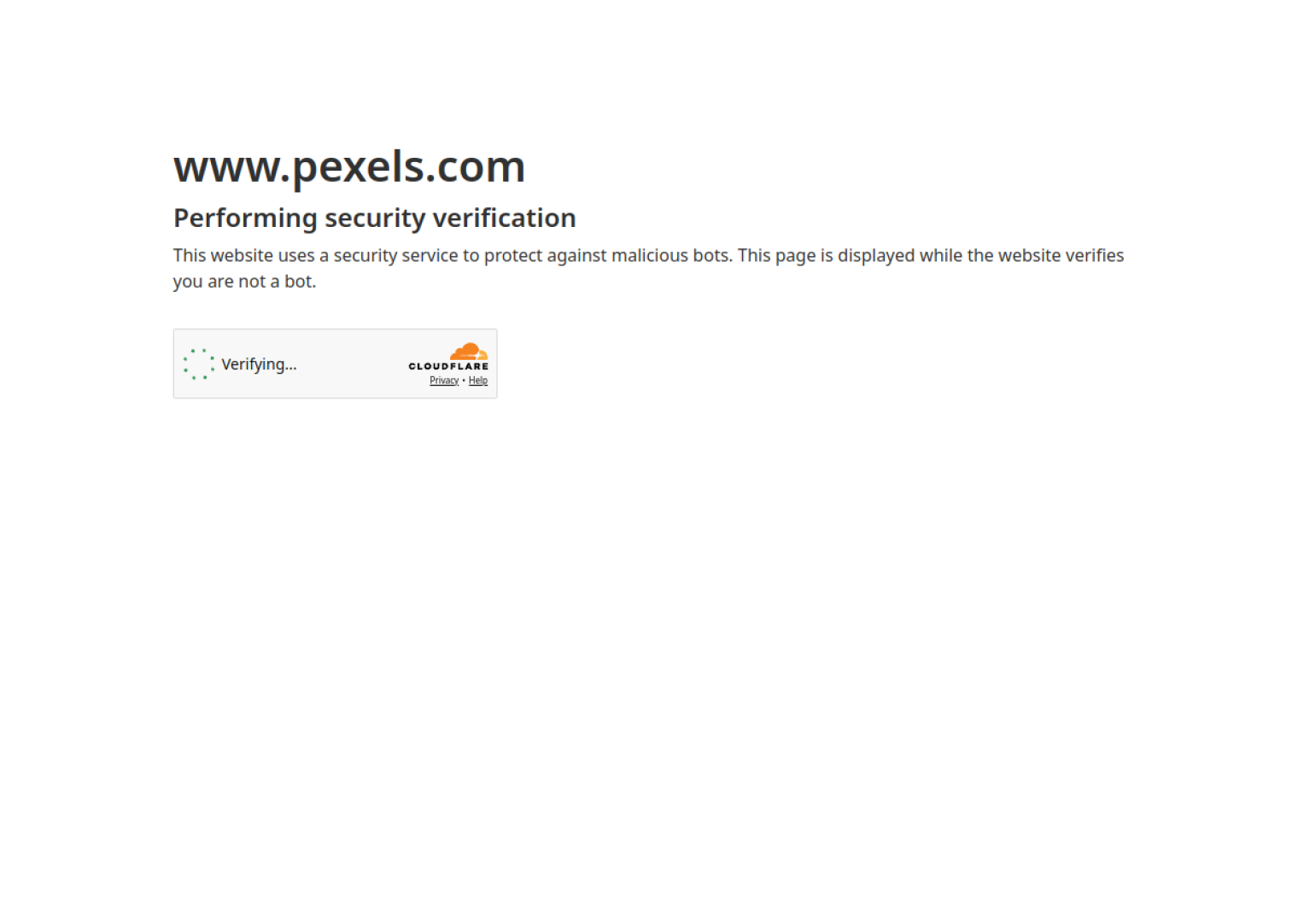 pexels.com web sitesi önizlemesi