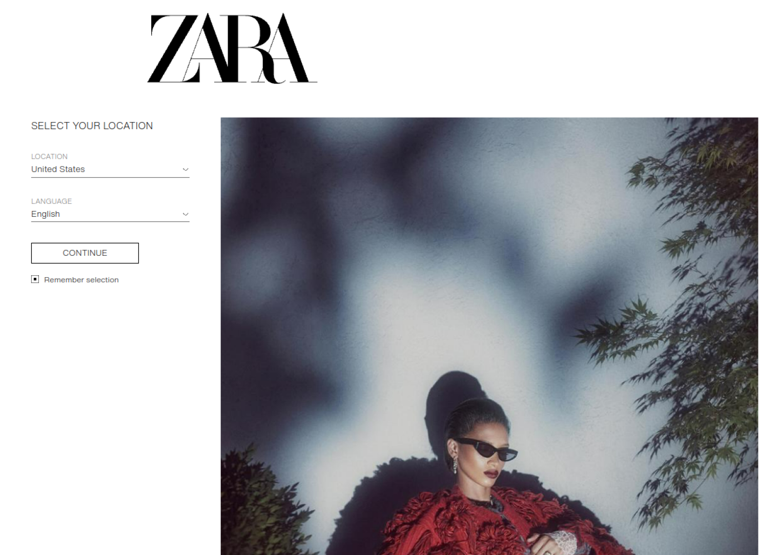 zara.com web sitesi önizlemesi